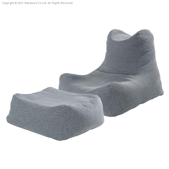 ビーズソファセット ファビオ 座椅子 ビーズクッション 71500038-GR グレー
