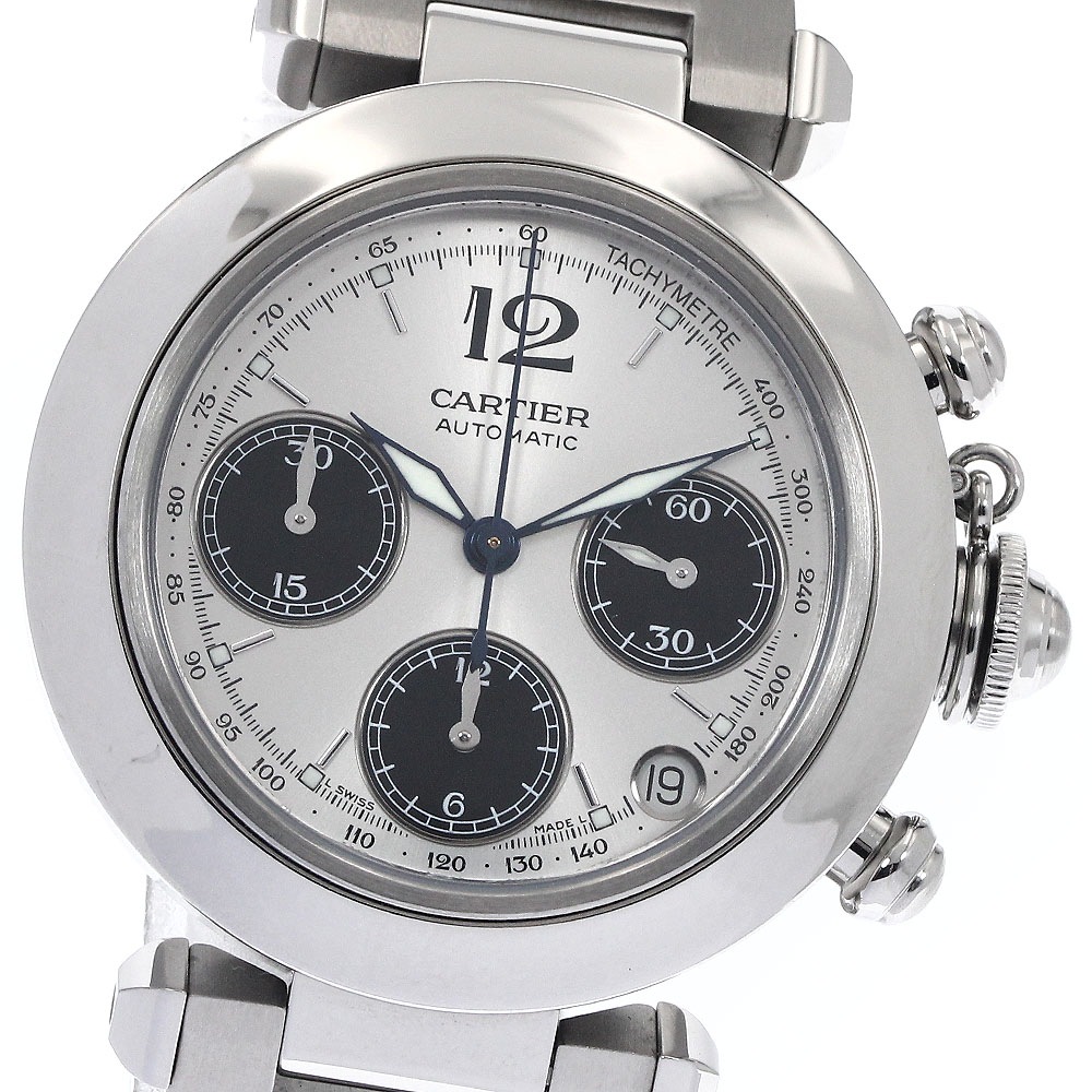 カルティエ CARTIER W31048M7 パシャC クロノグラフ 自動巻き ボーイズ 良品 _902979【中古】