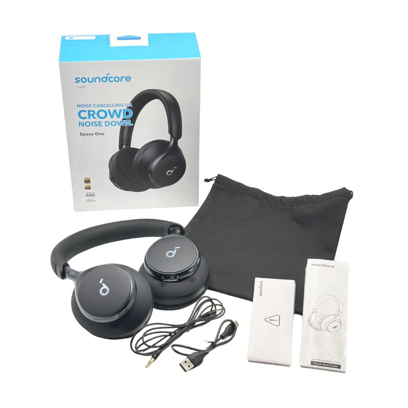 【中古 動作確認済】 Anker Soundcore Space One Bluetooth 5.3 ワイヤレス ヘッドホン ブラック