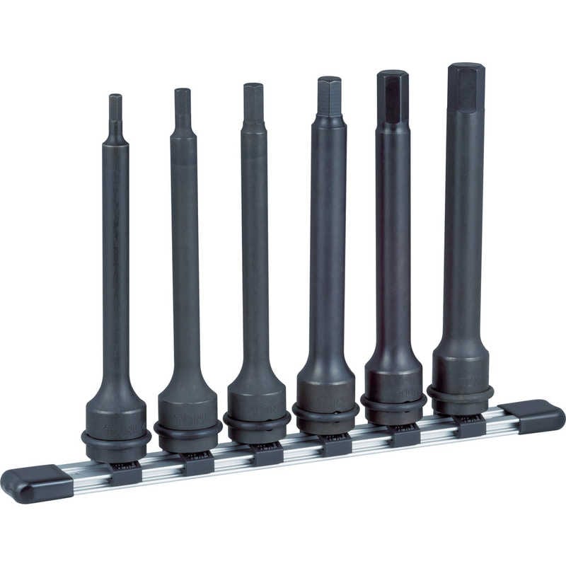 TONE　インパクト用ロングヘキサゴンソケットセット(ホルダー付) 6pcs　HAH406L