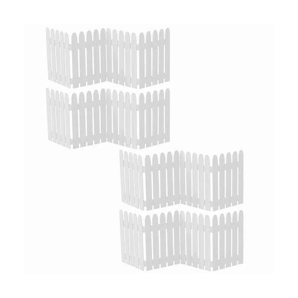 住まいスタイル 折り畳めるウッドミニフェンス 4枚組 ホワイト WF-120F-4P-WHT メーカー直送