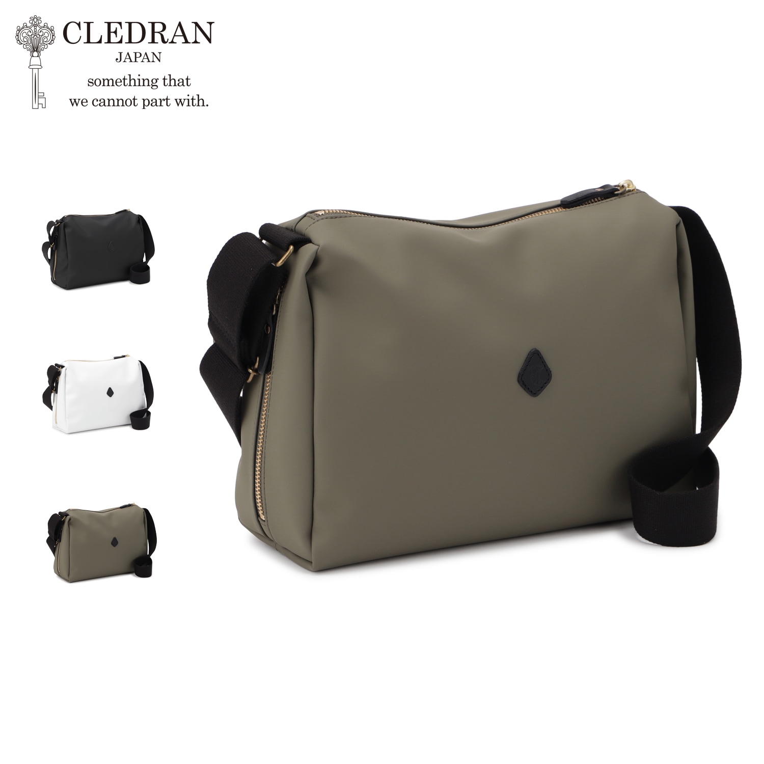 ショルダーバッグ レディース 2way 軽量 斜めがけ JOU SIDE POCKET ブラック オフ ホワイト グリーン 黒 CL4006