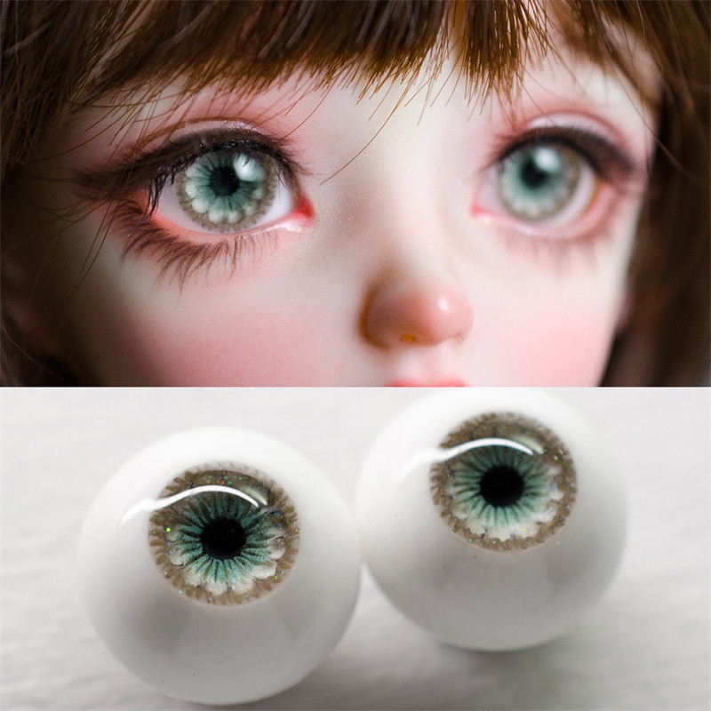 BJD ドールアイ ドール用 レジンアイ 『岩緑』 石膏アイ 10/12/14/16/18/20/22/24mm SD/MSD/幼SD球体関節人形用アイ