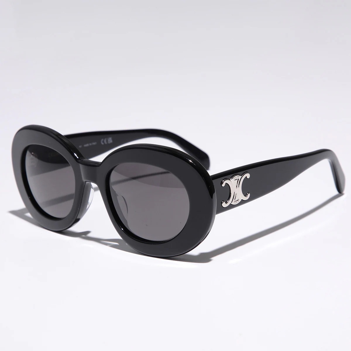 CELINE セリーヌ サングラス TRIOMPHE SKATE 01 CL40312U 01A 4S312CPLB.38NO レディース オーバル型 セルフレーム メタルロゴ アイウェア ブラック 49,553円