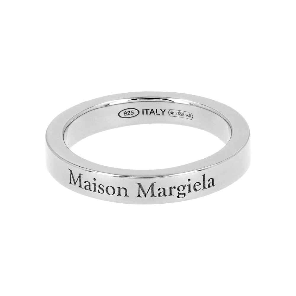 メゾン マルジェラ イングレイビング ロゴ 3mm シルバー リング SM1UQ0122 P8865 202