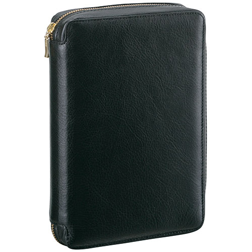 ダヴィンチ システム手帳 スタンダード (聖書サイズ) 24mm ラウンドファスナー ブラック