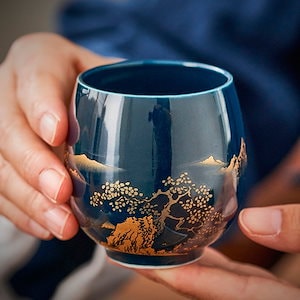 家庭用茶器主人公杯水茶碗を飲む レトロな茶コップセラミックLサイズのカップ事務室のティーカップ