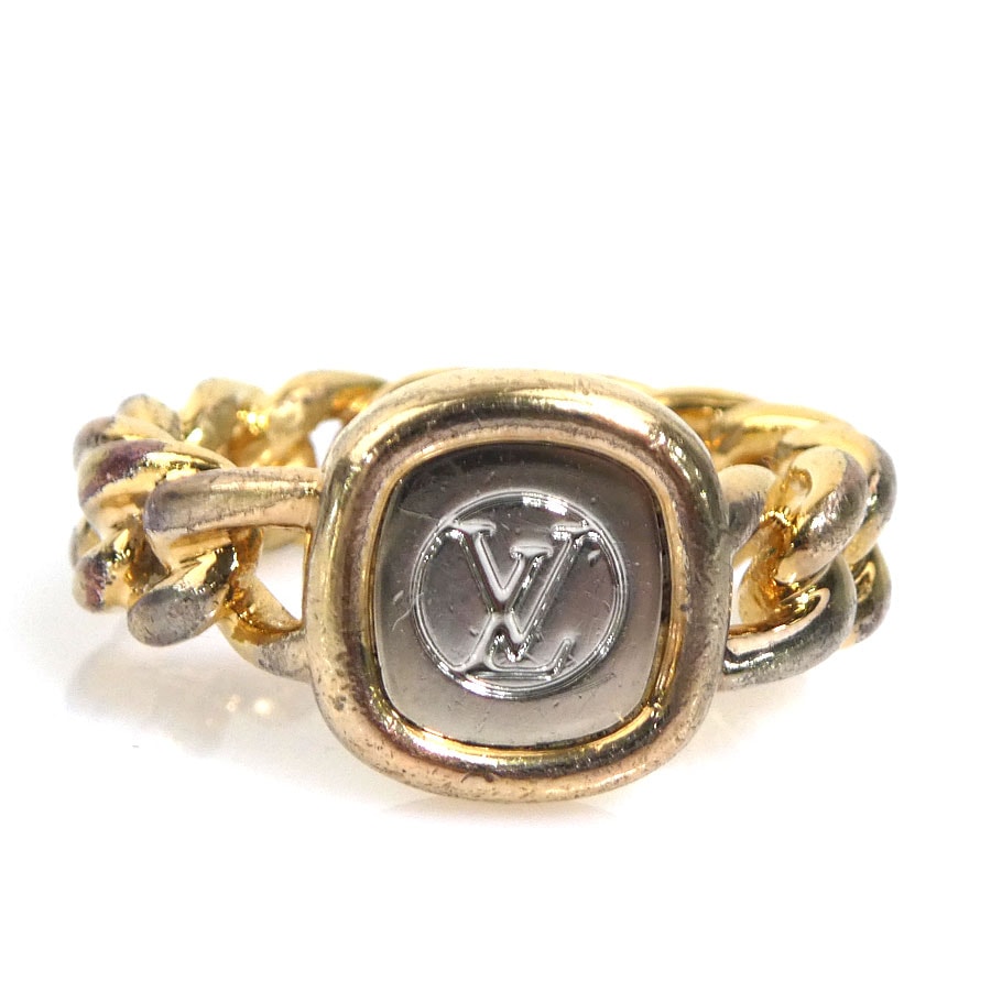 ルイ ヴィトン LOUIS VUITTON リング・指輪 ID チェーンリング メタル ゴールド/シルバー レディース M61094 9.5号 e61974g