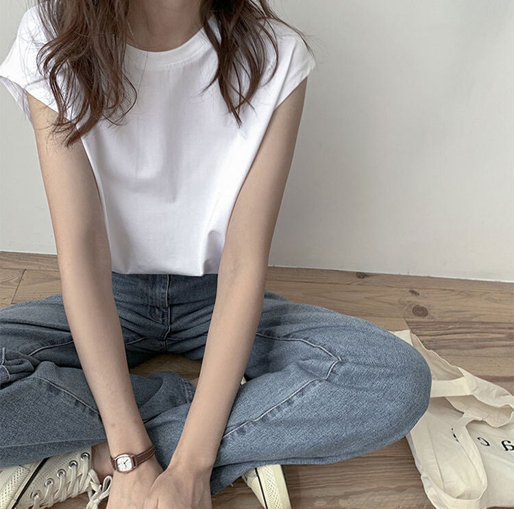 トップス Tシャツ レギュラー丈 袖あり 半袖 Uネック かわいい 大人可愛い きれいめ シンプル カジュアル 大人 上品 おしゃれ かっこいい こなれ感 ラフ 無地 春 夏 10代 20代 30代 7,309円