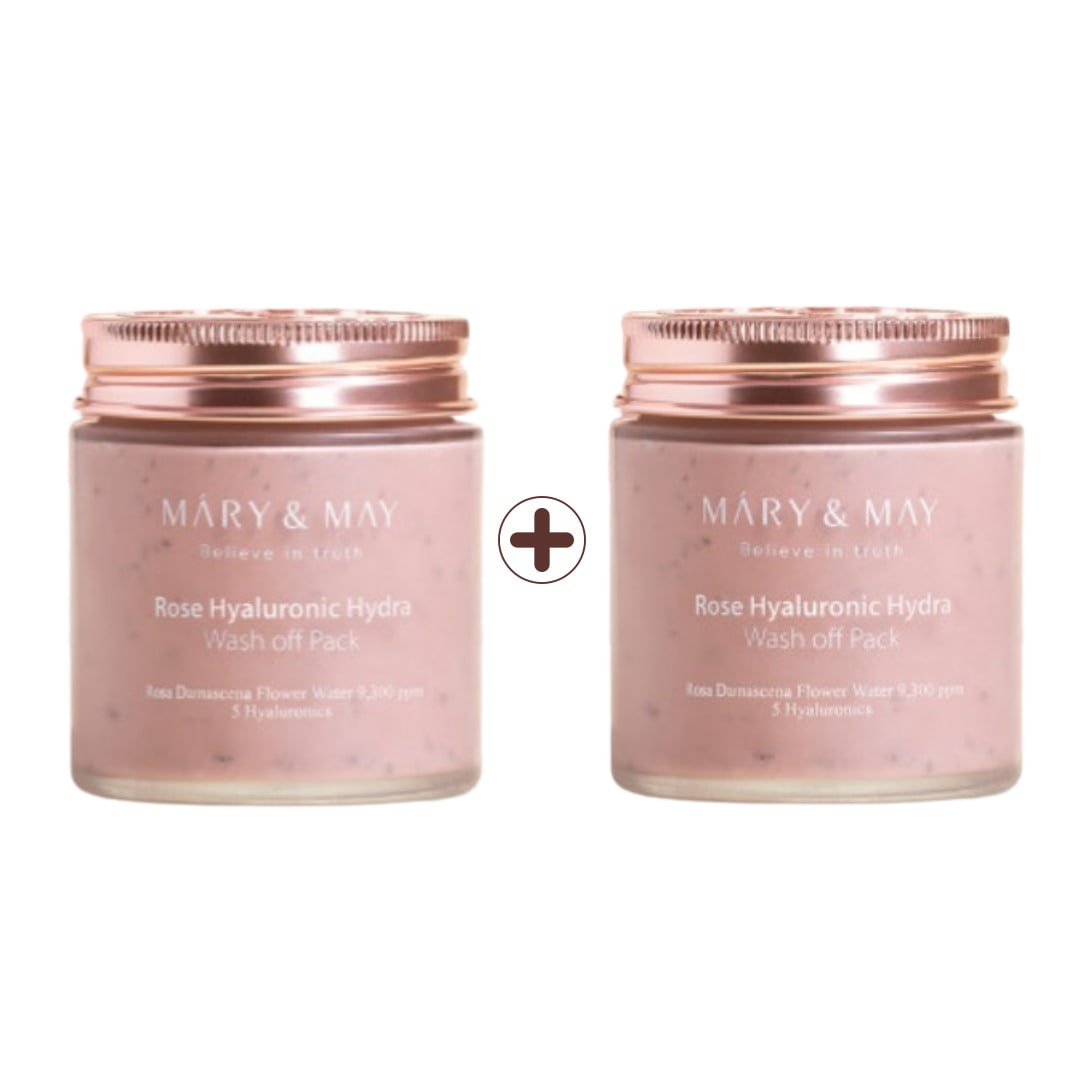 [1+1] ヴィーガンローズヒアルロニックハイドラウォッシュオフパック 125g