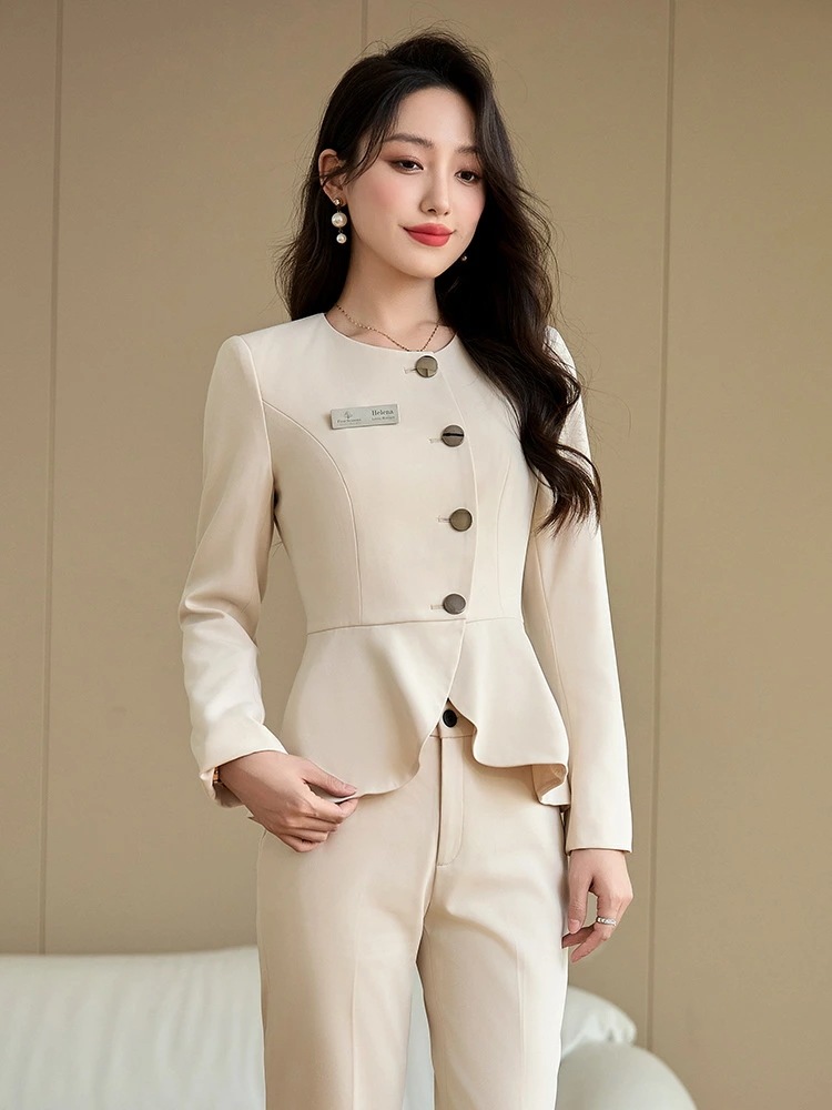 スーツ レディース 秋季 高端 正装 美容院 就業服 仕事着 業務用 通勤 新作