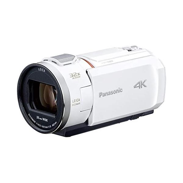 【中古】パナソニック 4K ビデオカメラ VZX2M 64GB 光学24倍ズーム ピュアホワイト HC-VZX2M-W