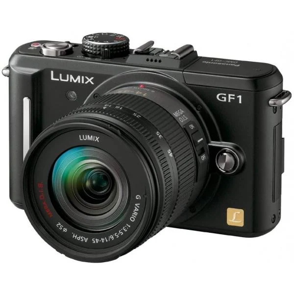 【中古】パナソニック Panasonic GF1 レンズキット エスプリブラック DMC-GF1K-K SDカード付き