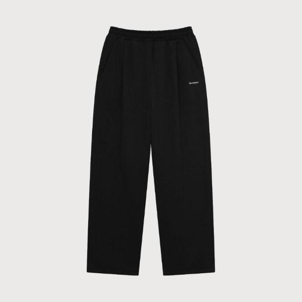 パンツ CQK CO2503PT04-BK セミワイド スモールロゴ 裏起毛 スウェットパンツ Black