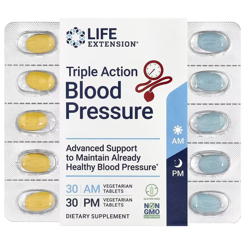 Triple Action Blood Pressure AM／PM 植物性タブレット60粒