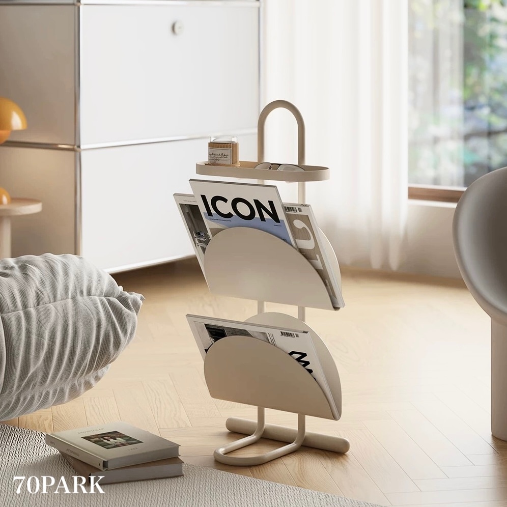 スタンド マガジン ラック スリム サイドテーブル 全3色 ディスプレイラック おしゃれ テーブル 韓国インテリア 韓国雑貨 韓国っぽ インテリア雑貨 韓国 北欧 70PARK