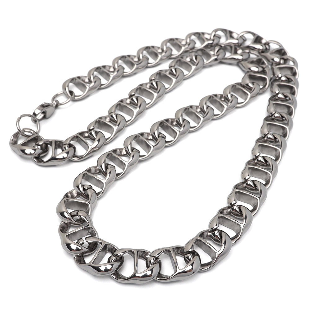 ステンレス ひねり アンカーチェーンネックレス [n1127]