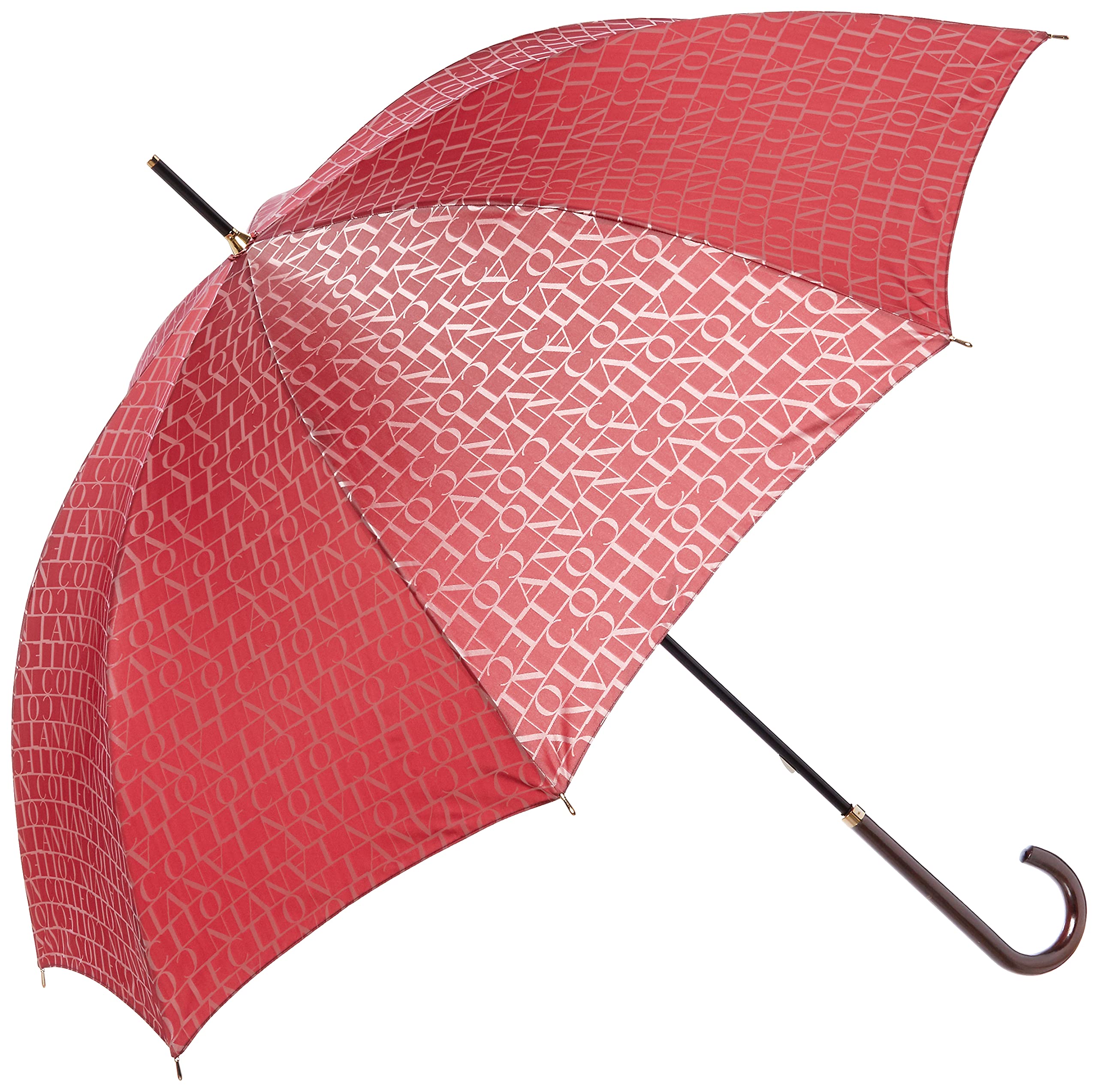 MOONBAT(ムーンバット)LANVIN COLLECTION (ランバンコレクション)ロゴジャガード 雨傘 長傘 レッド 親骨の長さ:約60