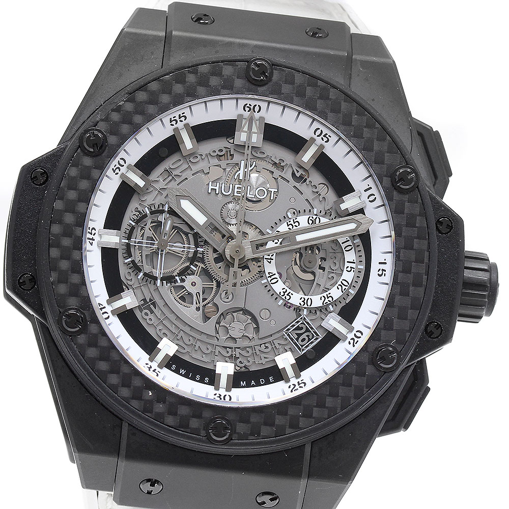 訳あり ウブロ HUBLOT 701.CQ.0112.HR キングパワー ウニコ デイト クロノグラフ 自動巻き メンズ 保証書付き_775959【中古】