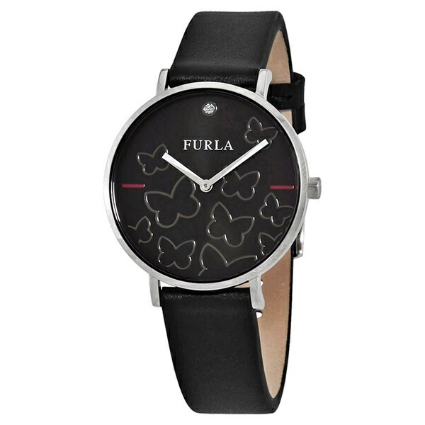 FURLA フルラ 時計 レディース 腕時計 女性 ブラック 黒 バタフライ 蝶々 革 レザー R4251113511 時計 誕生日 お祝い ギフト