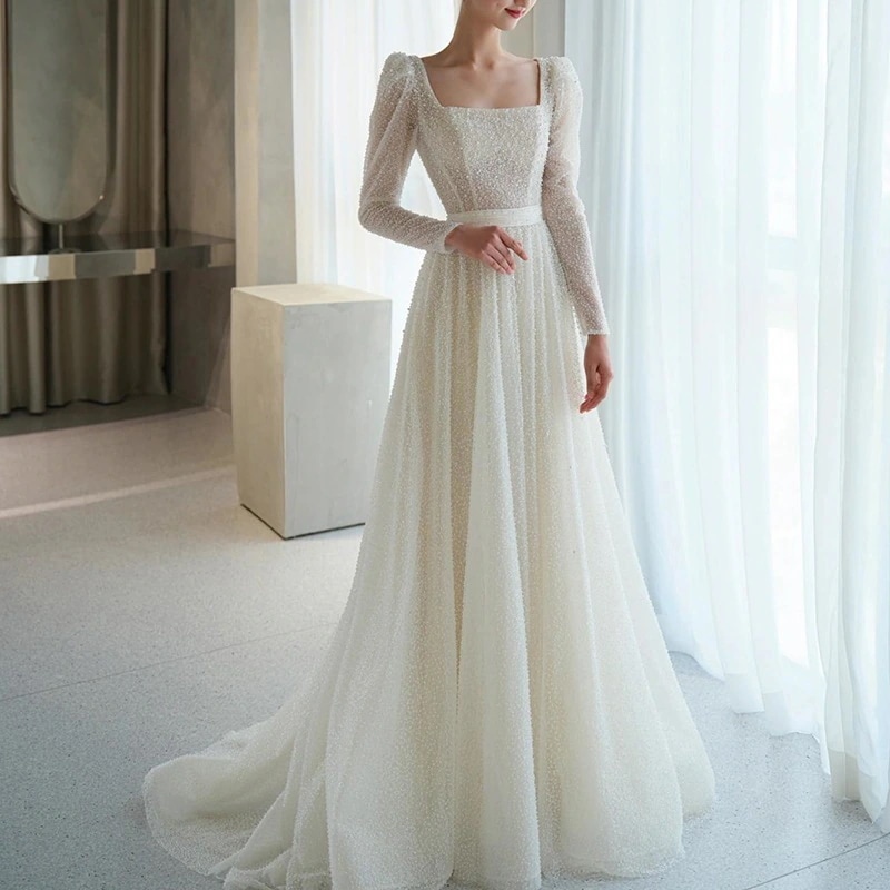 【高.品.質】2024 新作 高級感 気質 ワンピース 結婚式 ドレス 花嫁ロングドレス 結婚式ワンピース 韓国ファッション パーティードレス ウェディングドレス 白186