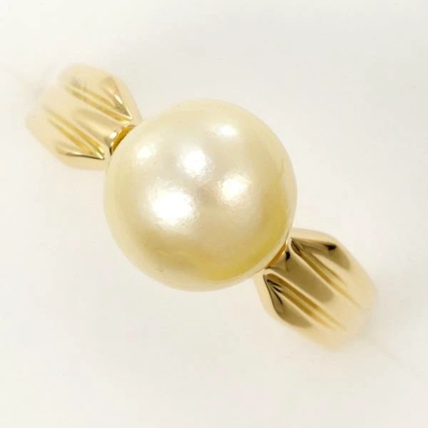 K18 18金 YG イエローゴールド リング 指輪 11号 パール 約9mm ジュエリー 中古 45,798円