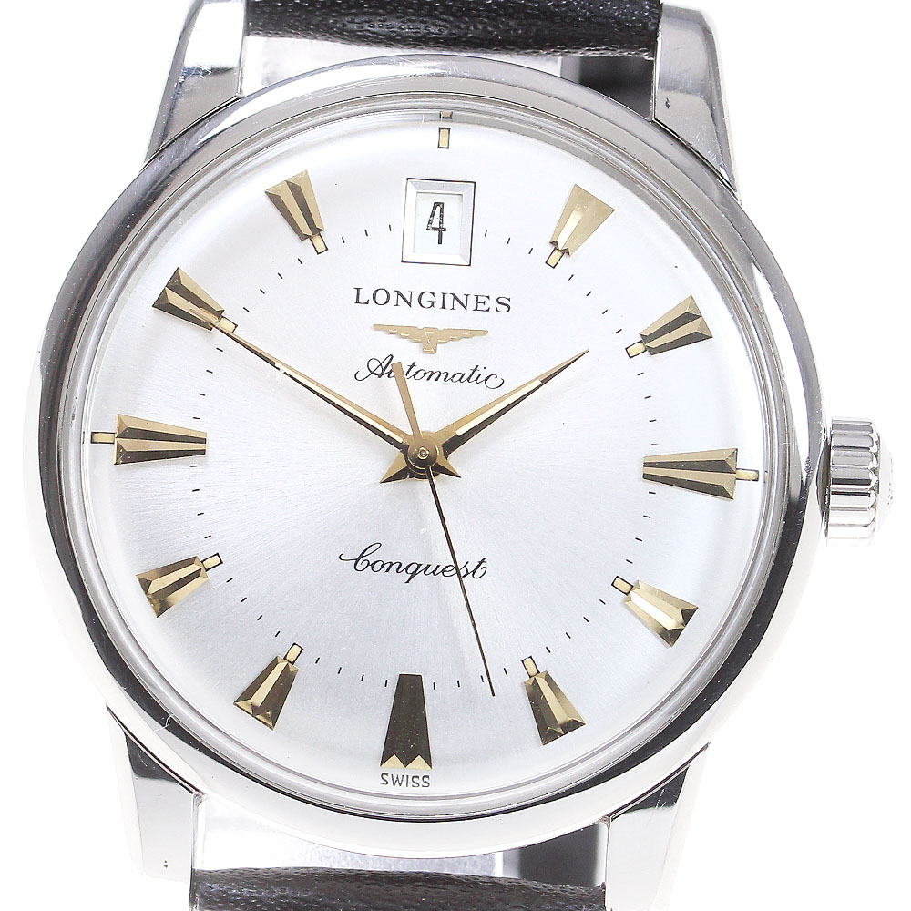 ロンジン LONGINES L1.611.4 コンクエスト デイト 自動巻き メンズ _847670【中古】