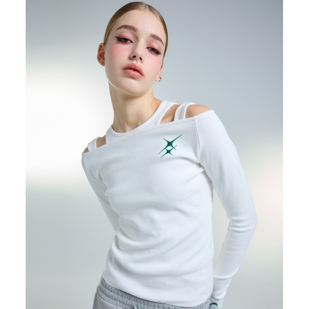 ラブイズトゥルーアムレイヤードTシャツ (アイボリー)