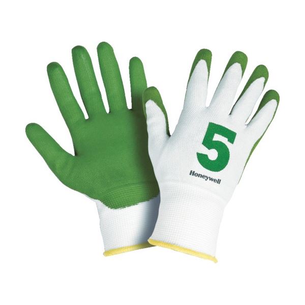 （まとめ）チェック＆ゴー5 PU サイズ07（S） 白/グリーン 1双[x3]