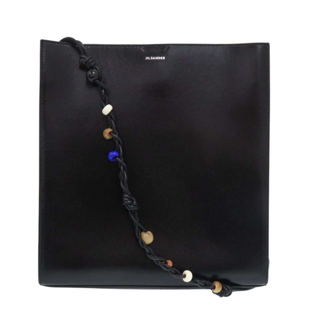 美品 タングル ミディアム ビーズ ショルダーバッグ レザー ブラック 0431【中古】 レディース 29,250円