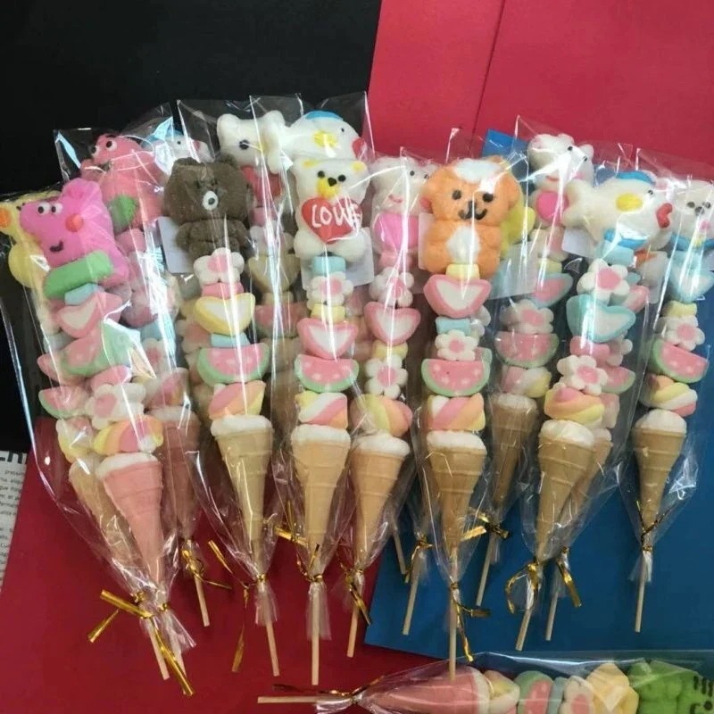 3060Pcs 30g漫画マシュマロロリポップスナックマシュマロ串ひょうたん串グミ こどもの日のプレゼント 誕生日プレゼント