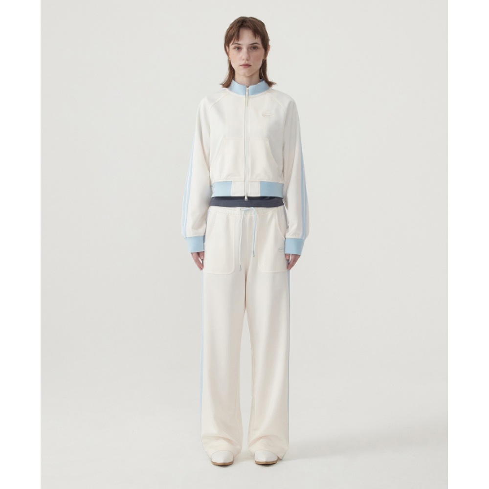 COVERNAT 女性用ジャージートラックパンツアイボリー