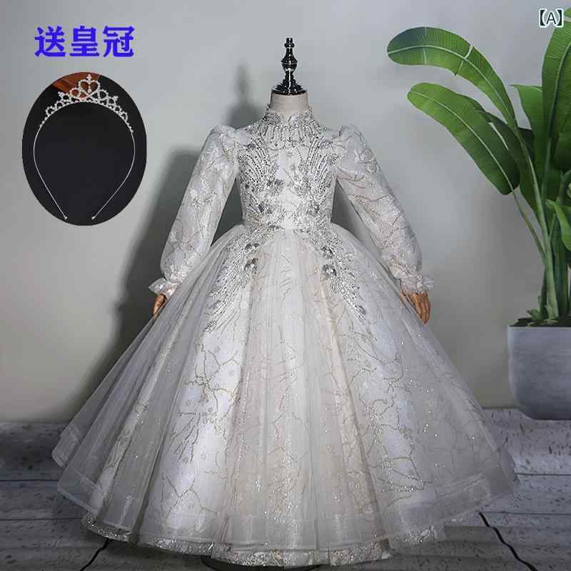 フラワーガール ドレス キッズ ジュニア ファッション 女の子 子供服 ガール 豪華感 かわいい プリンセス イベント 結婚式 パーティー 衣装 発表会 誕生会