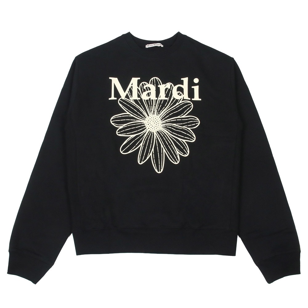 OVERSIZED SWEATSHIRT FLOWERMARDI BLACK CREAM 長袖 レディース 韓国 ファッション アパレル