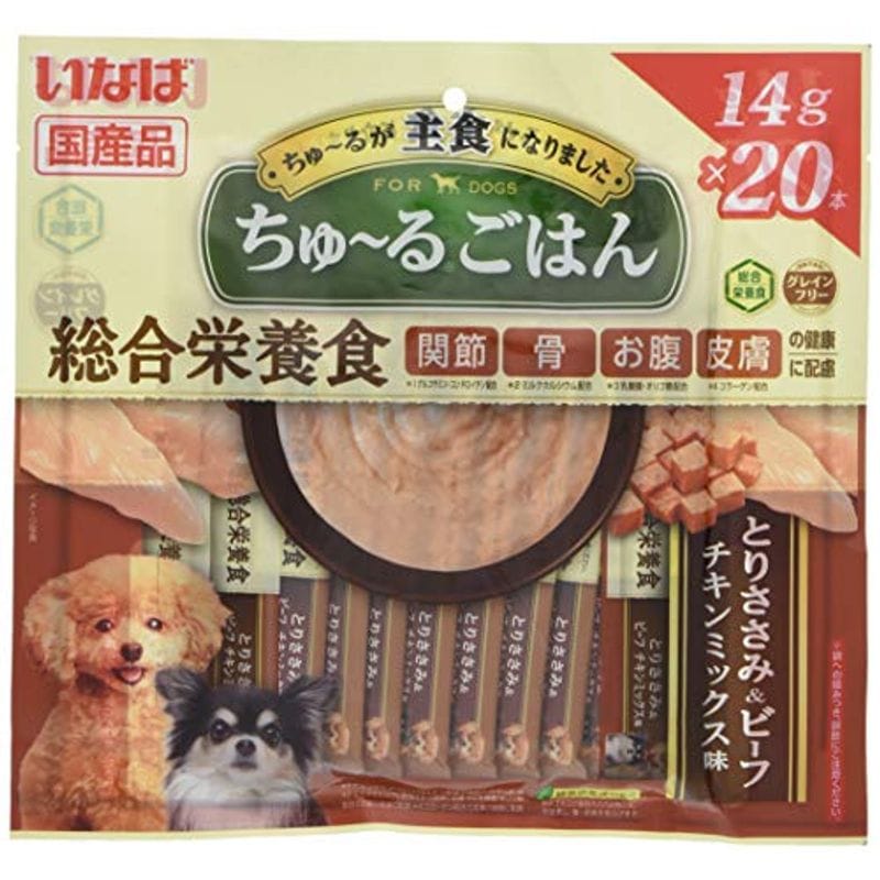 破格値下げ】 ちゅるごはん ドッグフード いなば とりささみビーフ 20) (x 14グラム チキンミックス味 その他 -  flaviogimenis.com.br