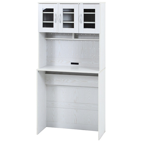 不二貿易 52292 ゴミ箱上キャビネット 90幅 オークWH メーカー直送