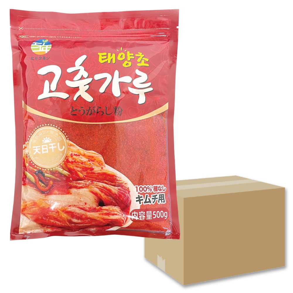 百年 粗挽き(キムチ用) 唐辛子粉 500g 20袋箱売り / 韓国 調味料 ヒャクネン とうがらし パウダー コチュカル 香辛料