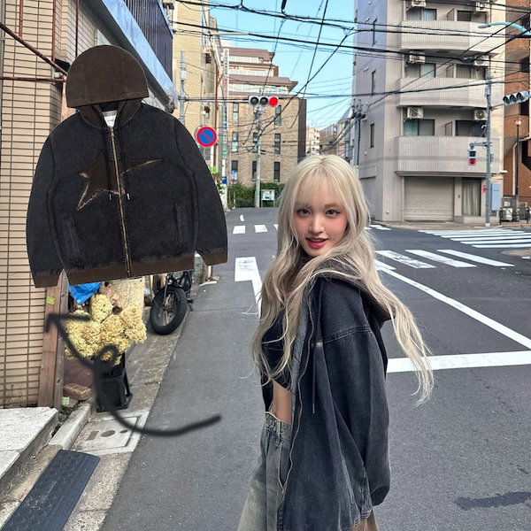 【限定値下げ】【美品】Watson着用 TRAVS Nylon Hoodie Qoo10] XTONZ [IVEのLIZ着用商品!] XTT06