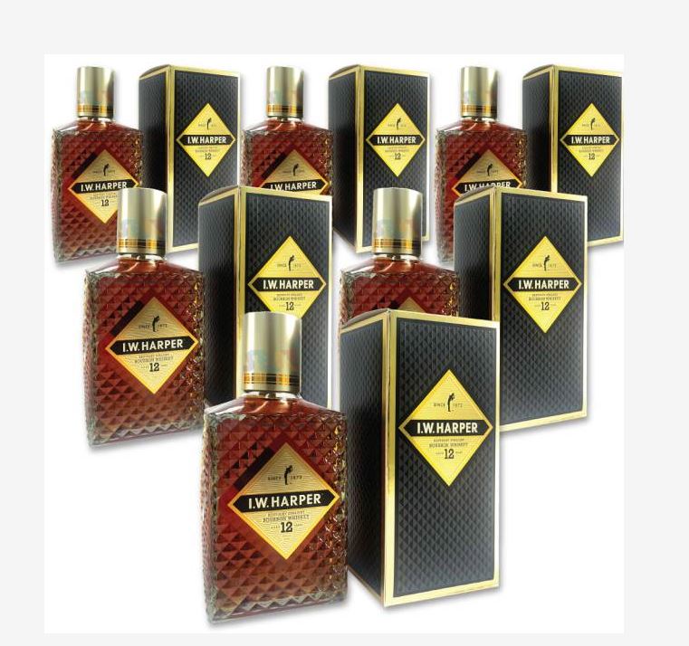 [新型 正規品] I.W.ハーパー 12年 750ml 6本セット 43% アメリカ ウイスキー 　I.W. HARPER アメリカンウイスキー