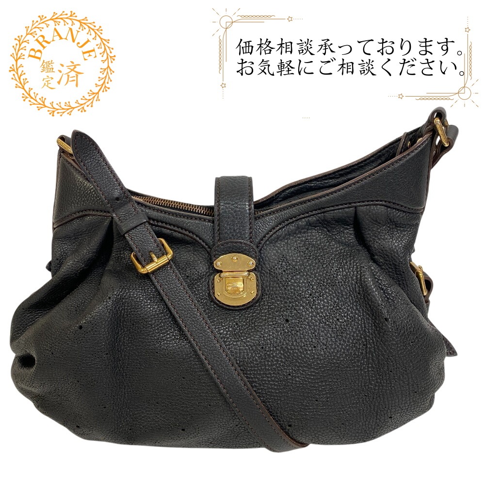 M95660 マヒナXSショルダーバッグ モノグラム・マヒナXS レザー ショルダーバッグ ノワール ブランド