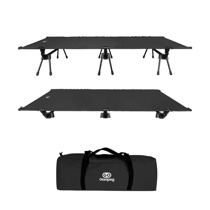 GOGlamping YUMEMI コット2WAY キャンプ コット ワイド ソロ ハイ/ロー切替 折り畳みベッド 高強度1000Dオックスフォード 折りたたみベッド キャンプ 耐荷重約150kg 安