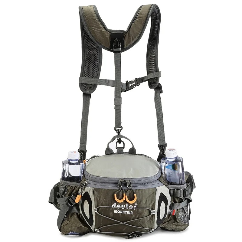アウトドアスポーツバッグ,ハイキング,サイクリング,登山,キャンプ,ランニング,ウォーターボトル用の防水バックパック Army Green