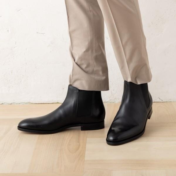 ブーツ ローリー チェルシーブーツ サイドゴア ブラック メンズ 424041L 1R
