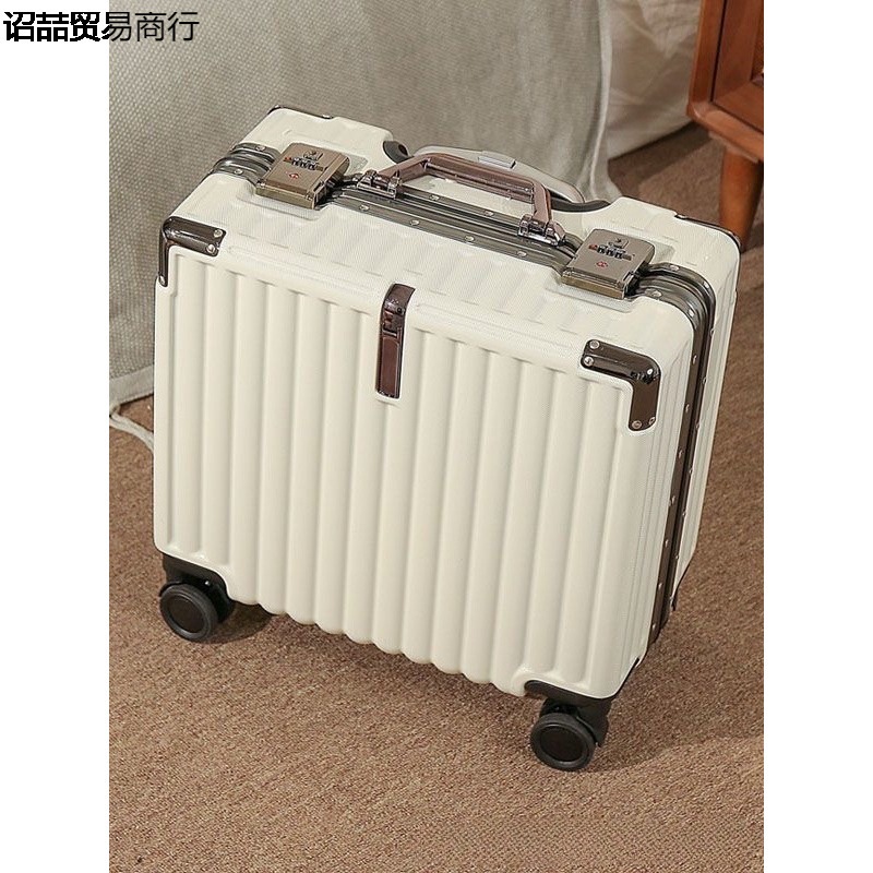 キャビンスーツケース荷物トロリーケース18インチ小型厚手耐久性のあるスクエアスーツケースポータブル荷物ボックス