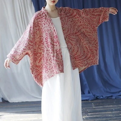 オリジナル　秋　二重綿　婦人服　コート　レトロ　文芸　ゆったりサイズ　Vネック　長袖パーカー