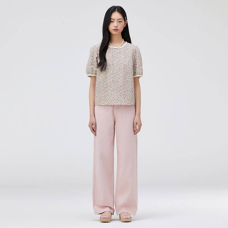 フラワーアイレット刺繍ブラウス T264MBL257W