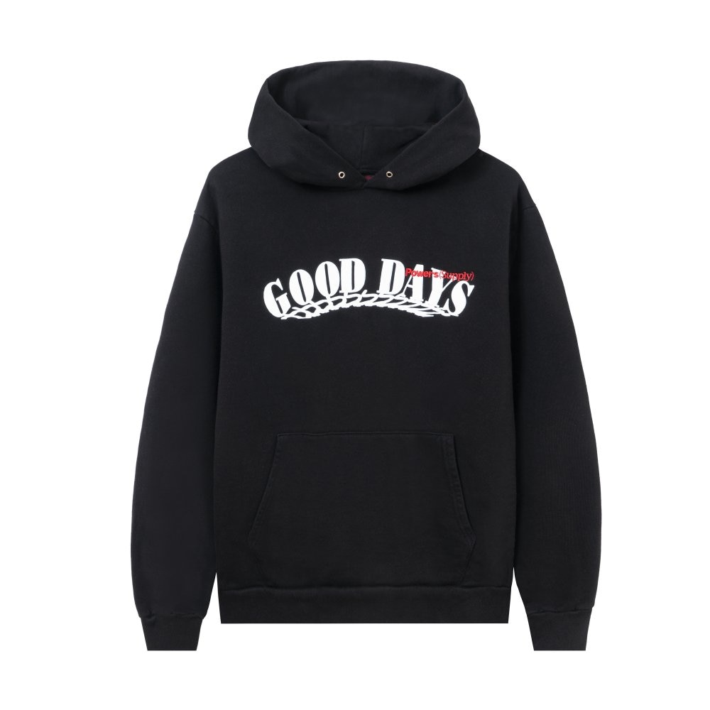 GOOD DAYS HOODIE BLACK メンズ プルオーバー USA製