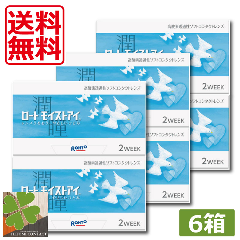 ロートモイストアイ　6箱　2ウィーク　2week　　2週間　コンタクトレンズ