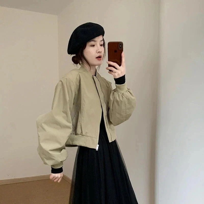 ジャケット 冬アウター 韓国ファッション アウターコート ゆったりスウェットトップス 秋ジャケット無地アウター カーディガン レディース ショット丈 フィットアウター