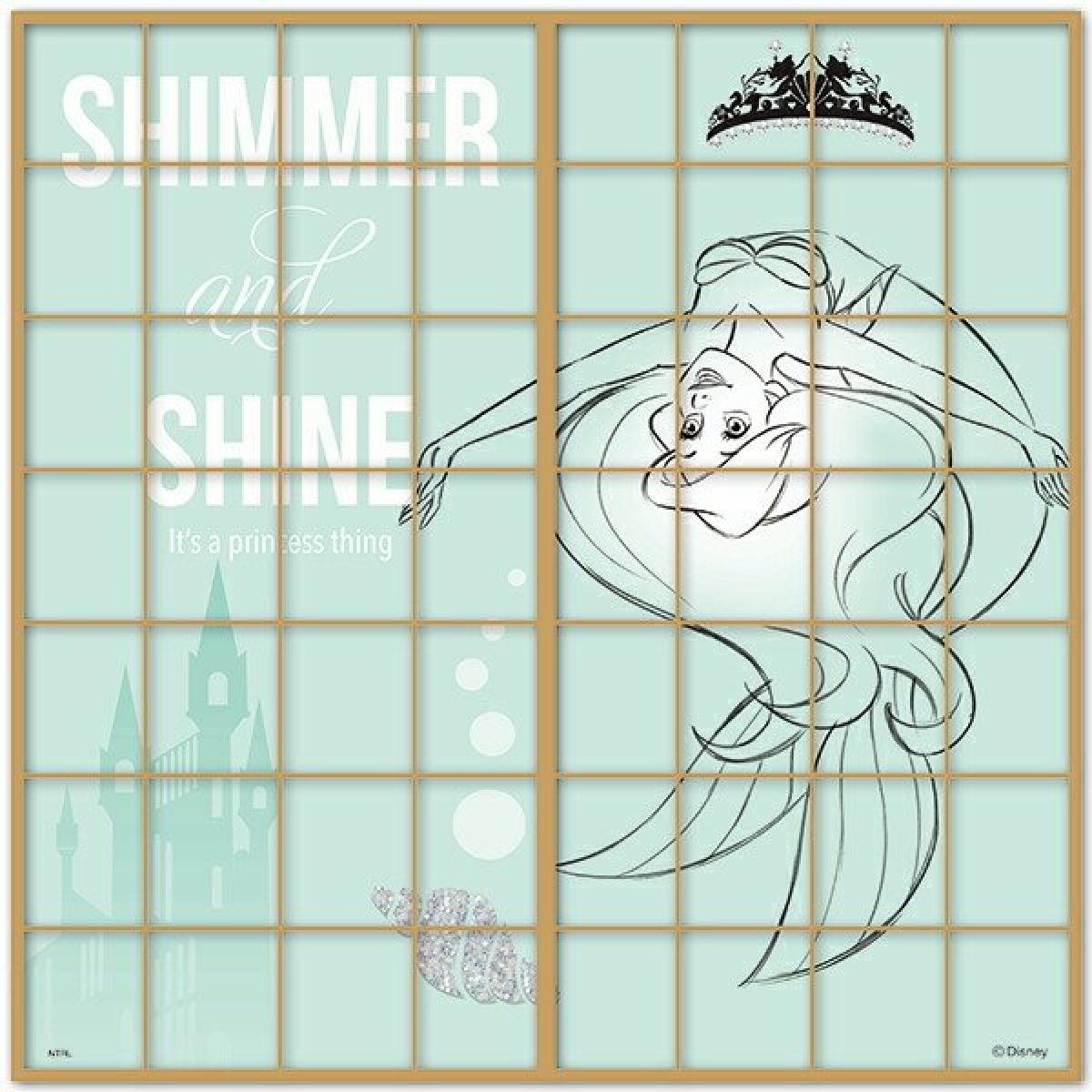 アサヒペン プリンセス アリエル 障子紙 NTLP-001S 92cm×182cm 2枚入り ディズニー 貼り換え 和室 リメイク 簡単 張り替え リトルマーメイドcm　裏 5,640円